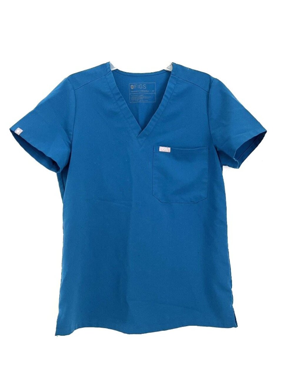 Figs Size XS Scrubs Top Short Sleeves V-Neck Catarina Blue FW1000
